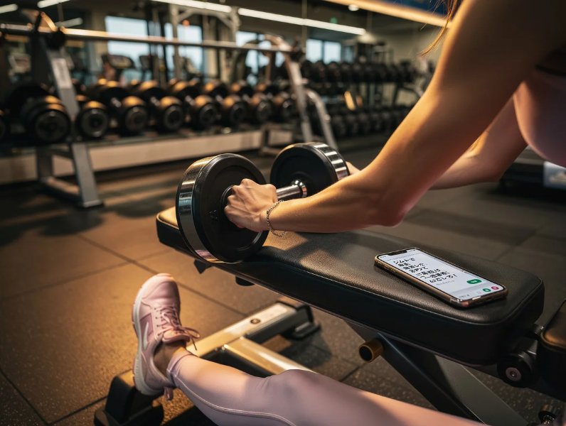 【サンプル】筋トレを始めて、一歩進んだワークアウト開始。三日坊主にならずに続いている!